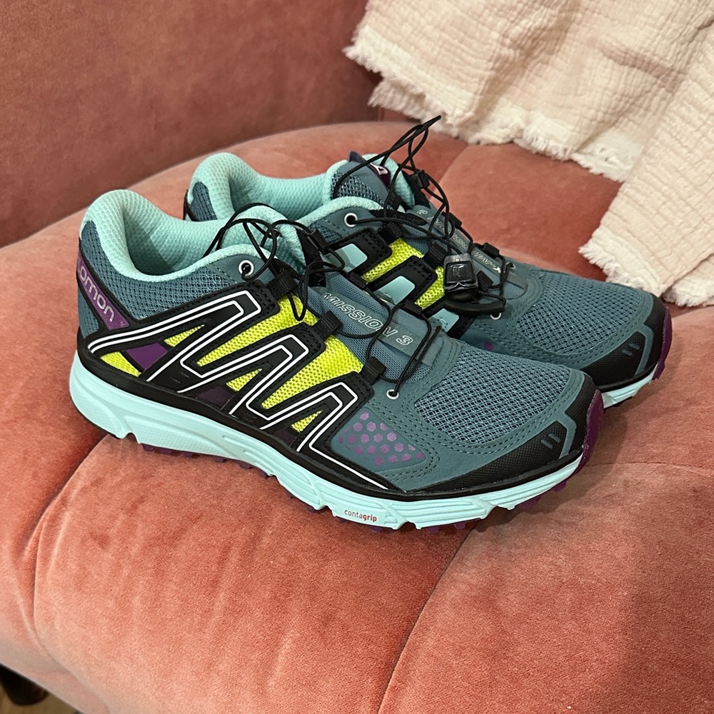 Salomon X-Mission 3 Hiking Shoes, North Atlantic/Eggshell Blue/Grape Juice